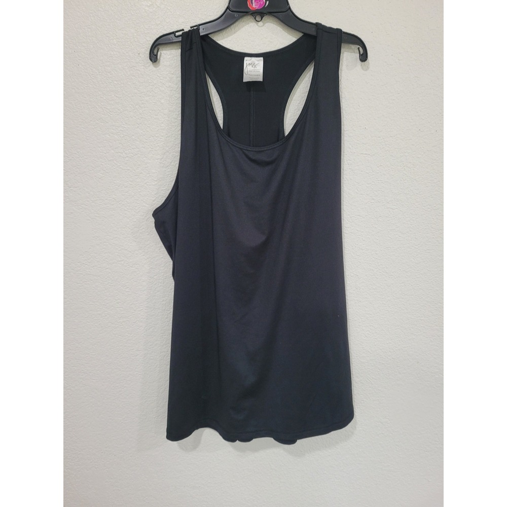 Just My Size Active Womens 3X Black Racerback Tank Top Plus Acivewear #16